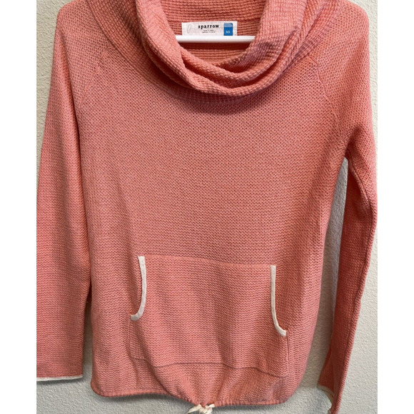 Anthropologie Sparrow Wool Blend Cowl Neck Long Sleeve Sweater Size XS Coral - Picture 6 of 10